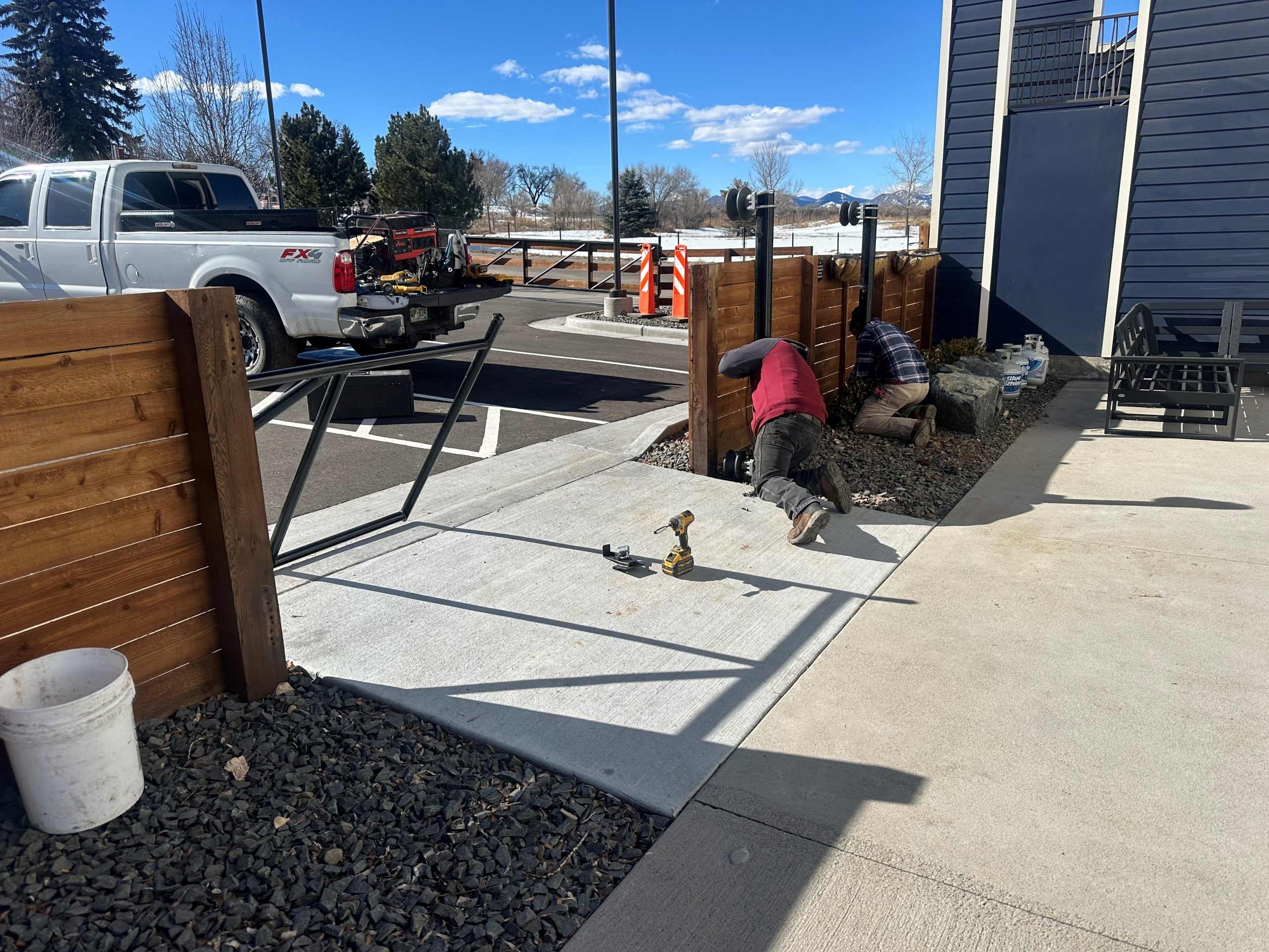 Cedar wood privacy fence installed for a property in Denver Colorado