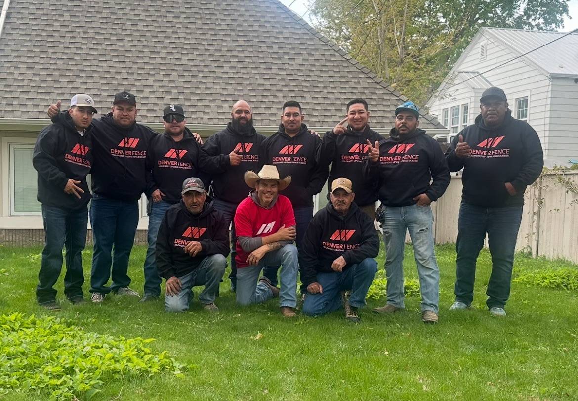 Denver Fence Company installation team building a residential wood fence in Denver Colorado