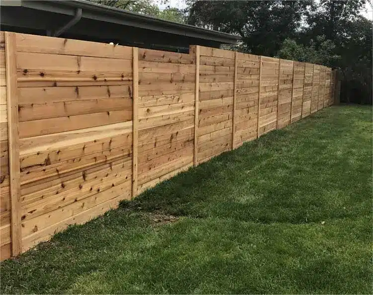 Residential cedar privacy fence installed by Denver fence company in Colorado backyard